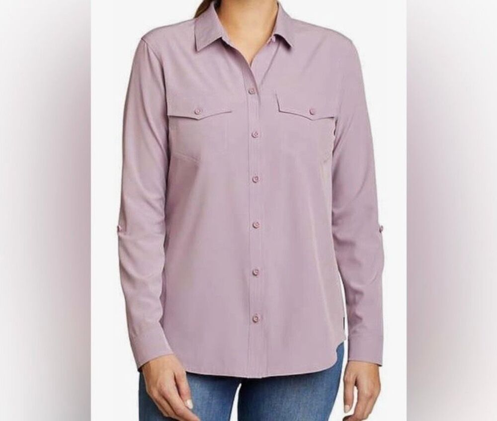 NWT, Eddie Bauer women’s departure, long sleeve purple Blouse XXL